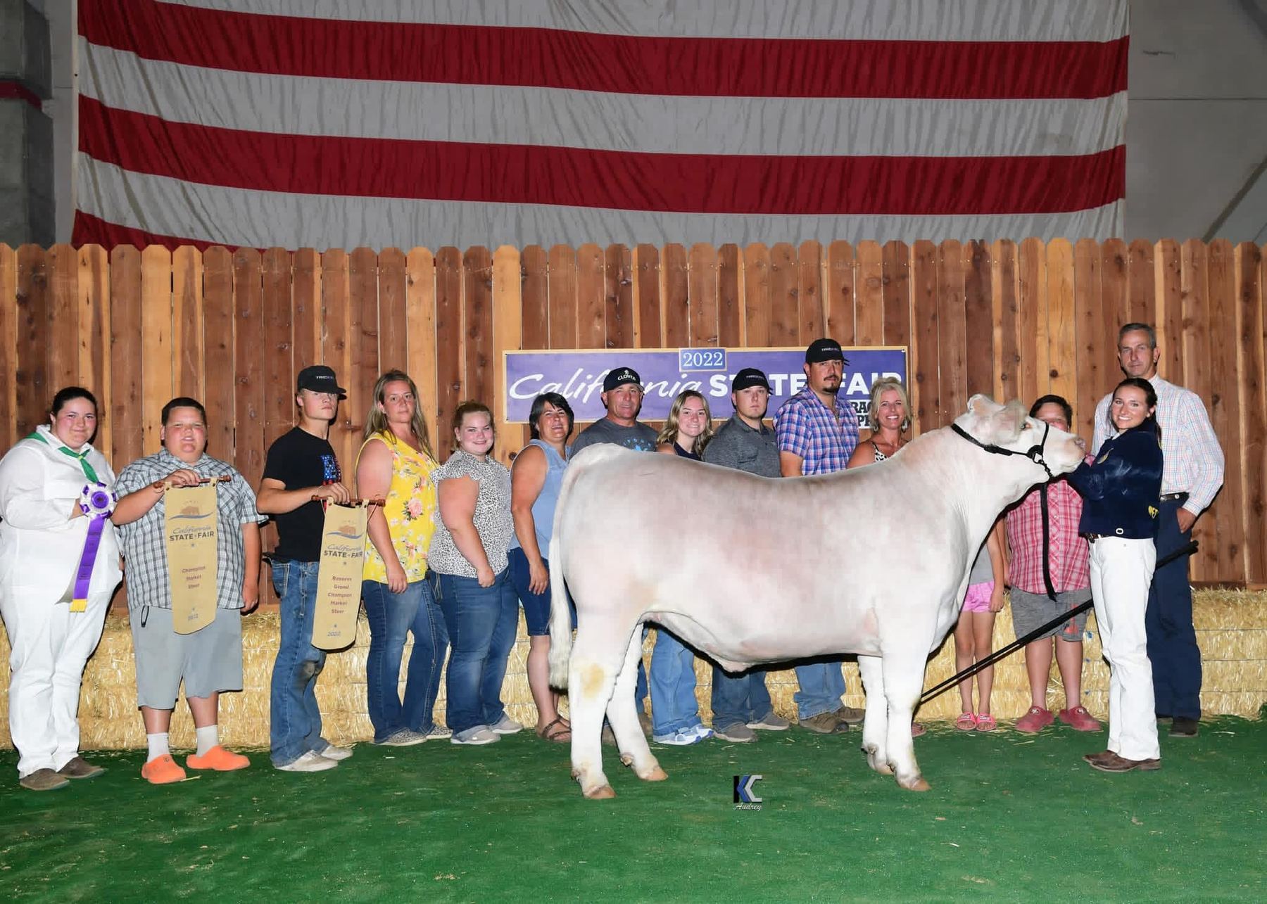 Reese Renati with the reserve grand champion market steer at the 2022 California State Fair